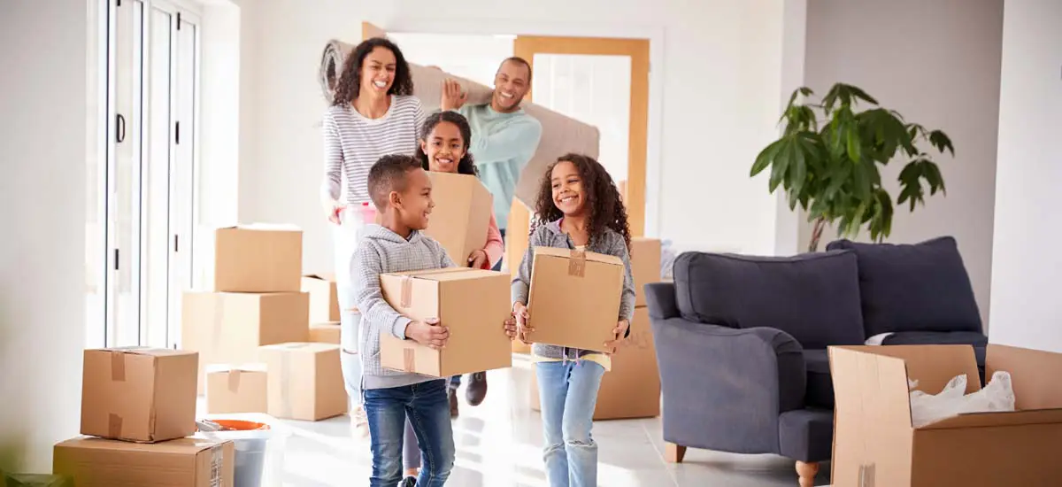 Household unpacking after a renovation project