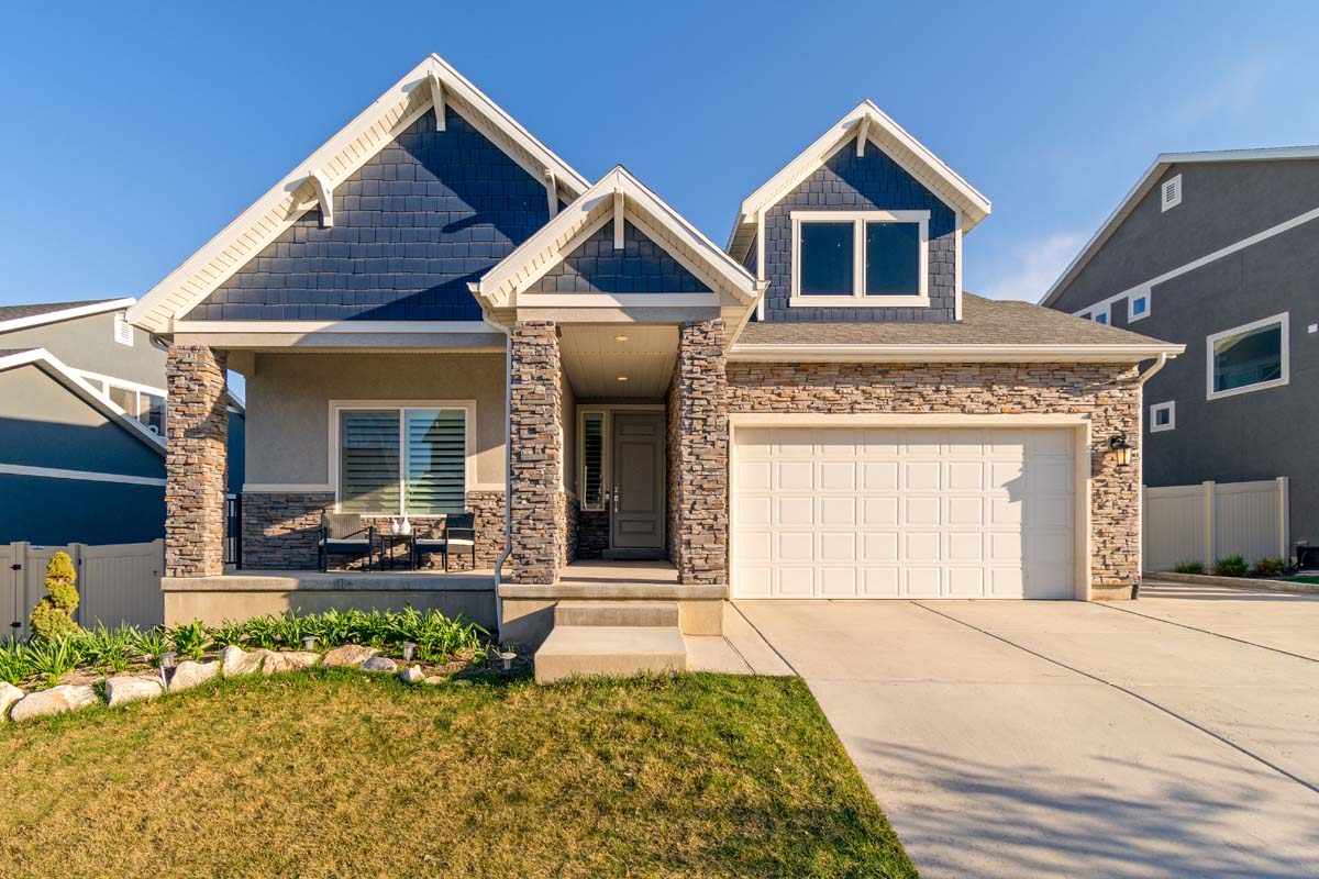 Small stone-faced home in a quieter community